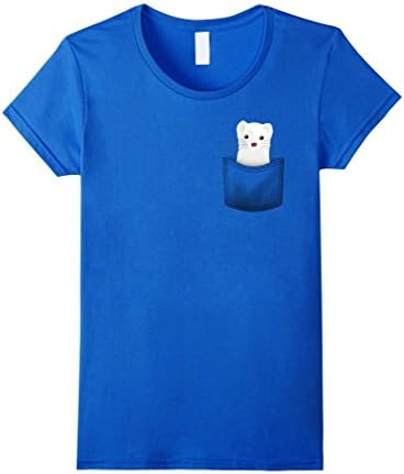 Women's Pocket ferret mouse T-shirt Large Royal Blue