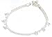 Ankle Chain Pairs Handcrafted Foot Jewelry in Silver 10.50 inches (sanklt005b)