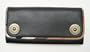 Burberry Black Leather Continental Wallet with Signature Check Fabric Trim (7 �"W x 3 1/8"H, Black)