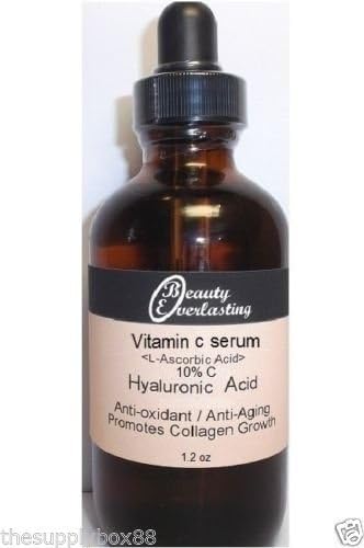 1.2 oz Vitamin C Serum 10% DOUBLE STRENGTH 100% Hyaluronic Acid Top-Tech TM