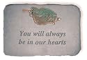 KayBerry Cast Stone Garden Accent Marker You will always with metal angel insert