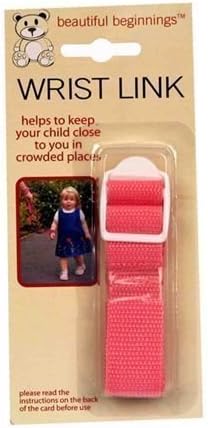 Children Wrist Link Baby Child Toddlers Strap Safety Link Rein Harness 4 colours (Pink) by BEAUTIFULL BEGININGS