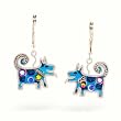 Blue Dog Earrings
