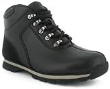 Boys Black Lace Up Fashion School Boots - Black - UK 13-6