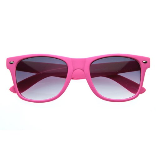 Matte Rubberized Neon Wayfarer Sunglasses