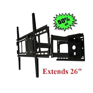 Articulating Wall Mount Bracket for LCD and Plasma HDTV flat panel displays 32, 36, 37, 40, 42, 46, 50, 52 inch EXTENDS 26 Articulating Wall Mount Bracket for LCD and Plasma HDTV flat panel displays 32, 36, 37, 40, 42, 46, 50, 52 inch -- EXTENDS 26