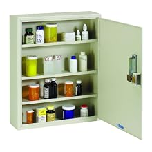 STEELMASTER Medical Security Cabinet with Simplex Lock, 16.5 x 20.25 x 5 Inches, Putty (2019075S89)
