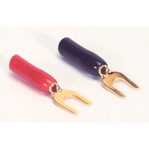 Gold Spade Lug Crimp Terminal 22-16 AWG #8 2 Pair