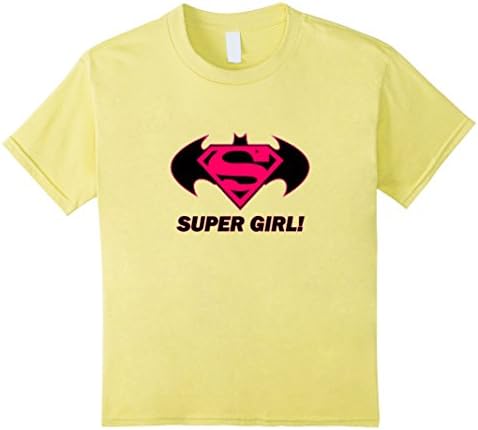 Kids Super Girl T Shirt - Bat Girl - Super Hero T Shirt 8 Lemon