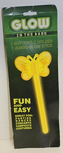 Glow In The Dark Jumbo Glow Stick Butterfly Holder (Yellow)