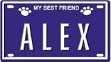 Pet Supplies : Alex Dog Name Plate for Pet Carriers or Cages