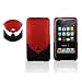 Rubberized Hard Case for Apple iPod Touch 3rd Generation (Red and Black)