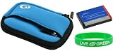 2n1 Neoprene Sleeve (Smurf Blue) Case and EN-EL12 900mAh Li-Ion Battery for Nikon Coolpix S630 Digital Camera Royal Purple