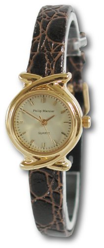 Philip Mercier Damen-Armbanduhr Analog  Braun SML17/C