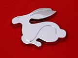 Rabbit Car Chrome Hare GTI Golf Badges Emblem 3d Logo