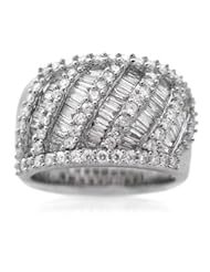 Diamond & 18k White Gold Right Hand Ring