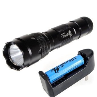 UltraFire 5-Mode Ultrafire WF-502B CREE XM-L T6 LED 1000LM Flashlight Torch + 18650 Charger + 18650 Battery (502B Flashlight Kits)