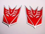 Transformers Decepticons Aluminum Emblems Red