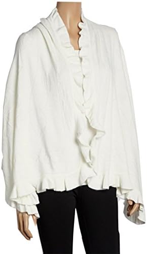 Knit Ruffle Poncho Shawl Cloak Wrap Cape