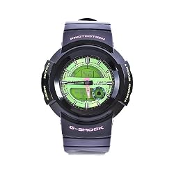Casio Men's AW582SC-1 G-Shock Black Resin Green Ana-Digi Dial Watch