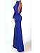 L'ALYSSE Women's Slim Fit Long Sleeve Scoop Neck Casual Backless Dresses