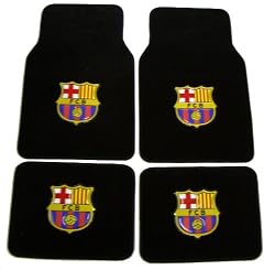 - 	 Barcelona FC Football Soccer Club Front & Rear Carpet Car Truck SUV Floor Mats