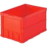 TRUSCO 薄型オリコン50L(本体のみ) 赤