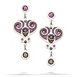 Yoolie's Purple with a Touch of Lime Tone Orchid Mist Fashion Earrings #5909 YE GE OE