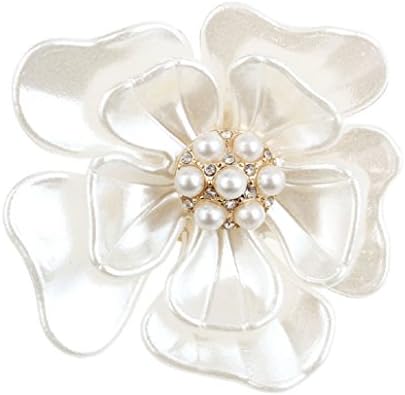 Flash Diamond Pearl Corsage Camellia Brooch Scarf Buckle Brooch