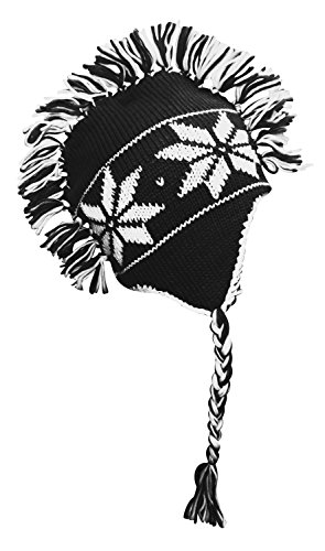 Peach Couture Winter Trooper Trapper Snowflake Mohawk Double layered Unisex Ski hat