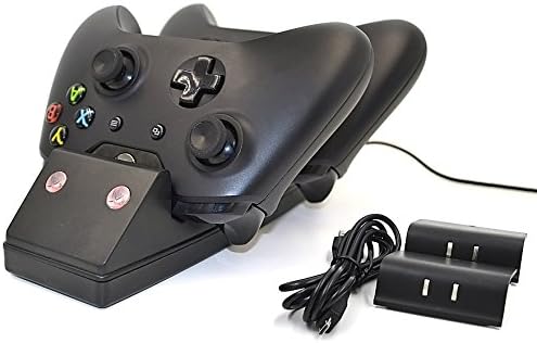 Xbox One Twin Charging Cradle (Xbox One Charge Dock +2 Rechargeable Batteries)