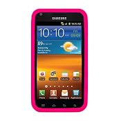 Hot Pink Soft Gel Silicone Protective Skin Cover for Sprint Samsung Epic 4G Touch Samsung Galaxy S2 (Samsung Galaxy SII) Android Smartphone