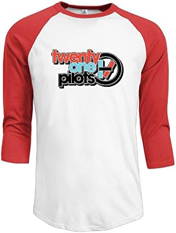 KEROOM Men's American Hip Hop Band Twenty One Pilots Raglan 3/4 Sleeve T-Shirt