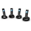 BT Graphite 2500 Quad DECT Digital Cordless Phone with Answer Machine - Black