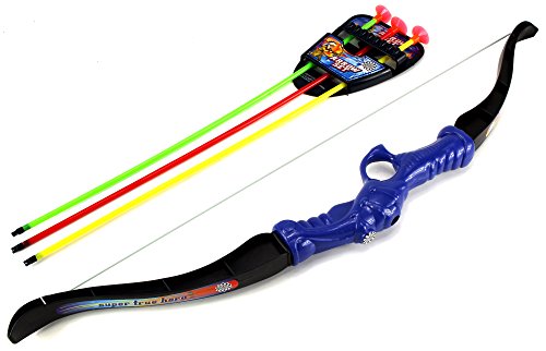 Bullseye Hero Archery Children's Kid's Toy Bow and Arrow Dart Playset w/ Suction Dart Arrows (Colors May Vary)