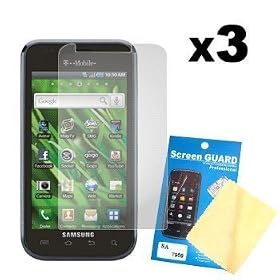 Three LCD Screen Guards / Protectors for Samsung Vibrant SGH-T959