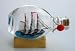 Boat / Ship in Pinch Bottle - Nautical Decor New