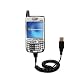 Electronics : Coiled USB Cable for the Sprint Palm Treo 700wx with Power Hot Sync and Charge capabilities - Gomadic Brand w/ TipExchange Technology