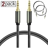 Mediabridge 3.5mm Male To Male Stereo Audio Cable (4 Feet) - Step Down Design for iPhone, iPod, Smartphone, Tablet and MP3 Cases - Pack - (Part# MPC-35-4X2 )
