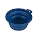 Petmate 23367 Silicone Round 1.5-Cup Travel Bowl for Pets, Navy Blue