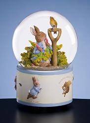 Beatrix Potter - Peter Rabbit Eating Radishes - Water Globe