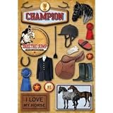 12 PACK CARDSTOCK STIX EQUESTRIAN Papercraft, Scrapbooking (Source Book)