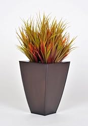 Artificial Autumn Vanilla Grass in Zinc