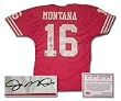 Joe Montana San Francisco 49ers NFL Hand Signed Authentic Away Red Football Jersey