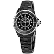 Chanel J12 Diamonds Black Ceramic Ladies Watch H1625