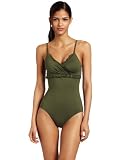 Lisa Curran Women's St. Raphael Ruffle Crossover V-Neck One-Piece Swimsuit