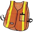 Bikealite Motorcycle Safety Vest Flourescent Orange One Size Fits All OSFA N/A N/A N/A