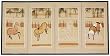 Unique Housewarming Gifts - 36" x 72" Four Horses Chinese Brush Art Oriental Wall Screen