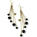 Anna Lou Black Glass Heart Beads Earrings