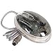 Video Games : 3-Button PS/2 Crystal Beetl Ball Mouse (Translucent Gray)